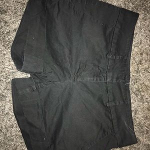 black shorts